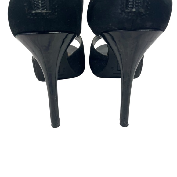 Fioni Night Stiletto Pumps Black Shimmer Strappy Evening Shoes 9 - Picture 5 of 14